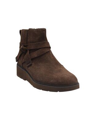 Toms Womens Marlow Brown Suede Ankle Boots Size 8 New Box Water Repellent Flat